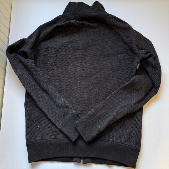 Lululemon Post Savasana Jacket Black Heathered Medium Gray Reversible Coat Sz 6 - Picture 13 of 13